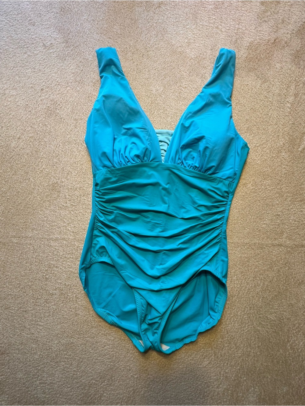 Lands' End Teal One-Piece Swimsuit